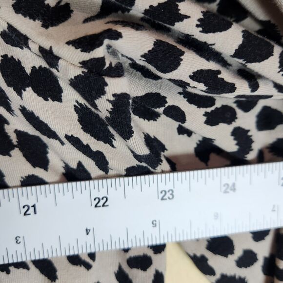 Susan Graver Animal print snap front Tie‎ front lined soft work blouse Size 1X - Picture 8 of 13